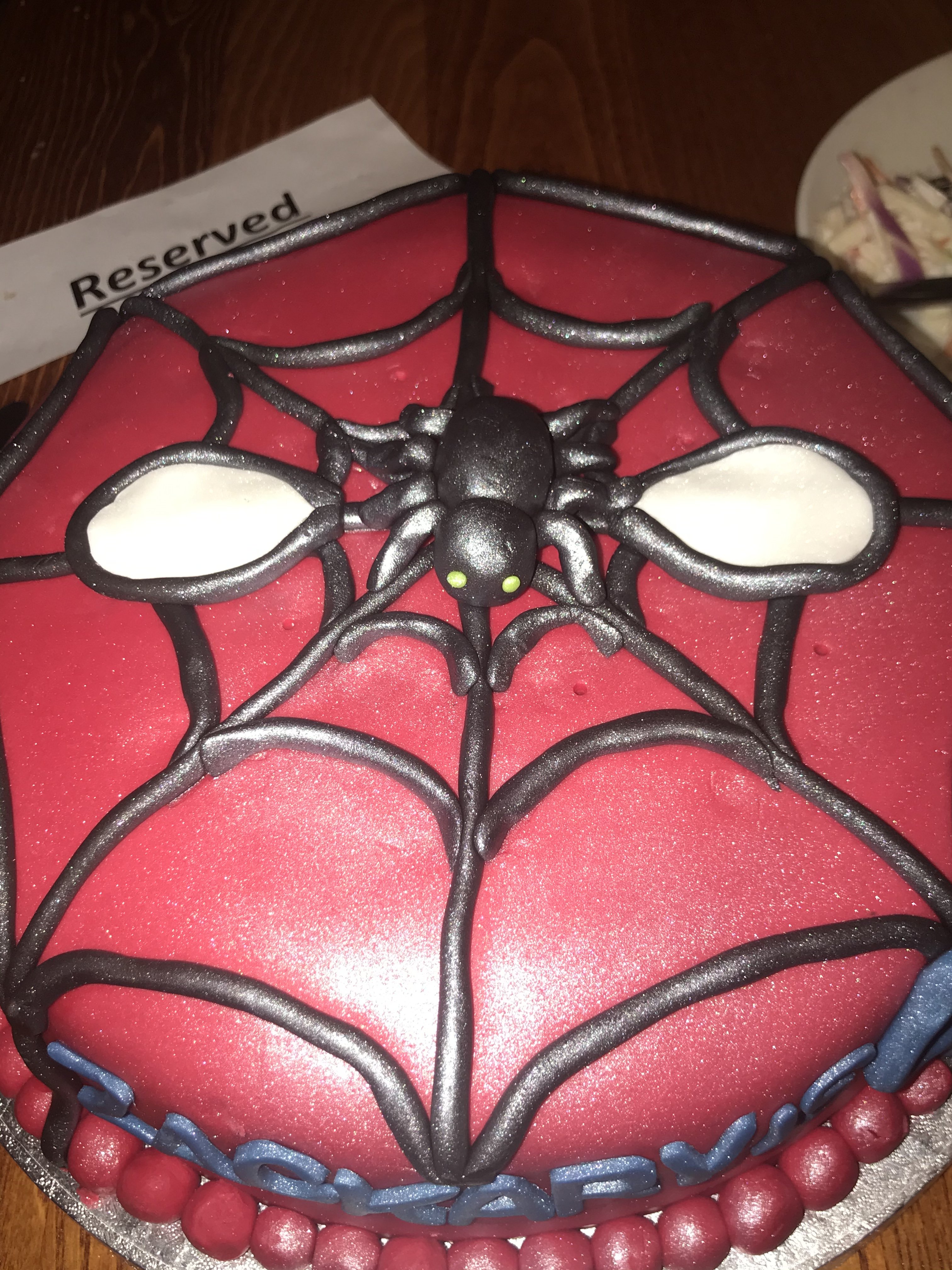 Spiderman birthday cake